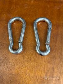 Coppia di Moschettoni inox 316 d10x100