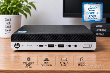 HP Elitedesk 800 G4 - i7 8700T 16GB 256GB NVMe