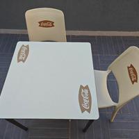 Tavolo e Sedie Coca Cola vintage 