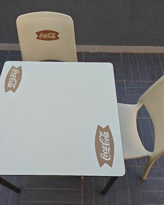 Tavolo e Sedie Coca Cola vintage 