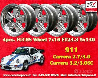 4 pz. cerchi Porsche Fuchs 7x16 ET23.3 911 -1989 9