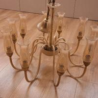 MURANO lampadario vintage vetro e ottone anni 50