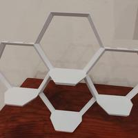 Scaffali esagonali modulari per funko pop o altro 