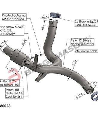 raccordo elimina catalizzatore Multistrada V2