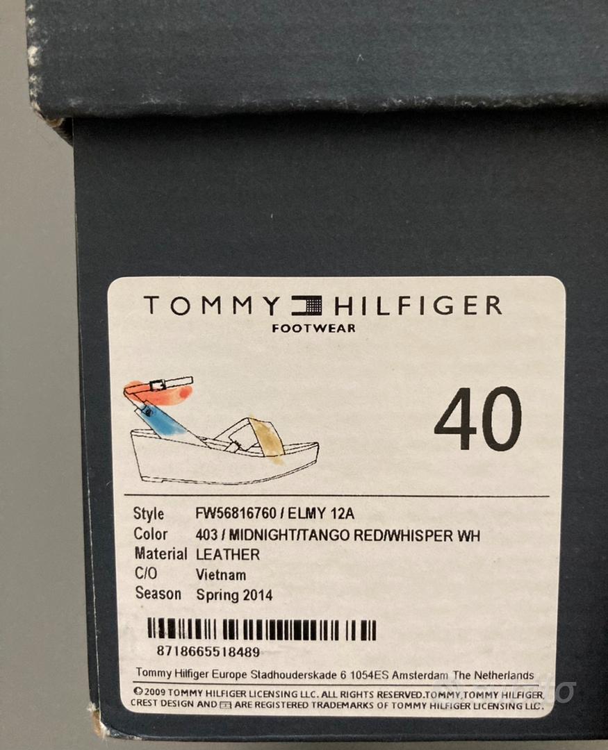 Tommy Hilfiger Zeppa Sandalo in sughero Abbigliamento e
