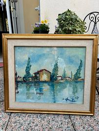 Quadro ad olio su tela firmato Marta