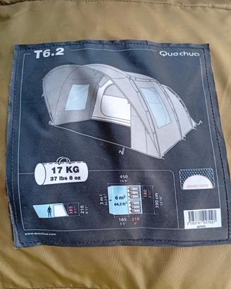 Tenda Quechua T6.2 6 posti – usata una sola volta