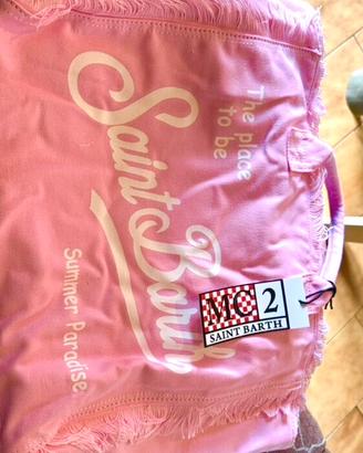 Borsa MC2 Saint Barth Canvas Rosa con Frange