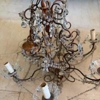 Lampadario cristallo con gocce