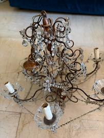 Lampadario cristallo con gocce