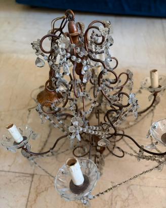 Lampadario cristallo con gocce
