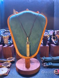 Collana Pendente Quarzo Citrino Cristallo 58cm