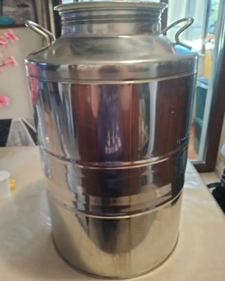 bidone per olio in acciaio inox 