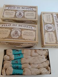 set 30 matasse filo di scozia Bruna qualità extra