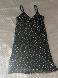 abito corto alcott s nero a fiori piccoli spalline