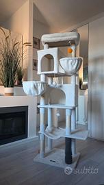 Grande Albero tiragraffi per gatti, bianco