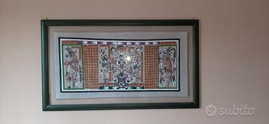 QUADRO DI PELLE  DIPINTA A MANO