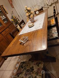 tavolo in legno di ROVERE massiccio 