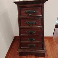 cassettiera settimino in legno 