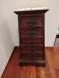 cassettiera settimino in legno 