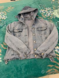 Giubotto gins di Pinkis tg M con cappuccio