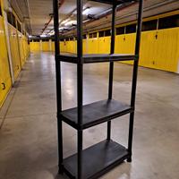 scaffale in resina nero