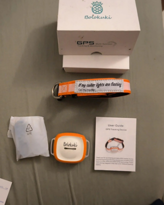 Collare per cani con localizzatore gps asportabile