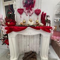 Cornice legno finto camino