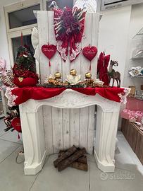 Cornice legno finto camino