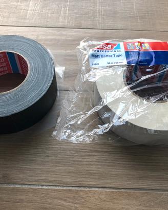 TAPE GAFFER COLORI NERO BIANCO 50 m x 50 mm