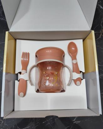 Set pappa Chicco completo – piatto, bicchiere