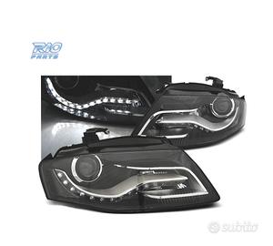 FARI AUDI A4 B8 07-11 LUCE DIURNA DRL SFONDO NERO