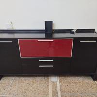 mobile moderno wenghe e rosso