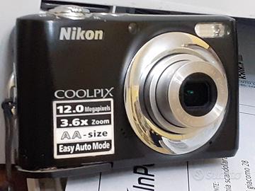 nikon colpix L24 nera con scheda, cavo acquisizion