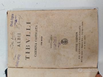 Libro latino Tibullo Carmina Castigata 1888