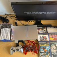 Sony Ps2 Fat+17 giochi+2 controller+memory card