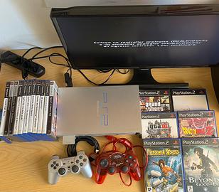 Sony Ps2 Fat+17 giochi+2 controller+memory card