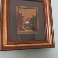 Quadro dipinto a mano in foglia oro 24 kt.