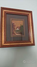 Quadro dipinto a mano in foglia oro 24 kt.