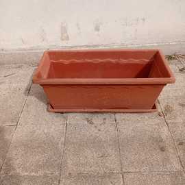 Fioriera Rettangolare+Sottofioriera