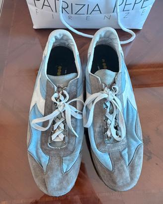 Diadora heritage jogging azzure e grigie
