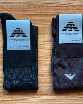 2 paia di calze lunghe Emporio Armani taglia L