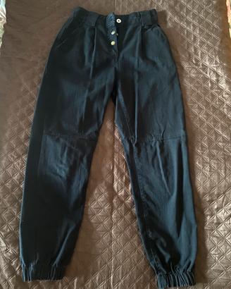 Pantaloni donna Bershka, colore nero, taglia 34