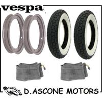 2 RUOTE VESPA 3.50-10 FASCIA (Bianca)