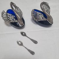 coppia saliere argento e cristallo