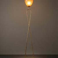 Lampada da terra in vetro Leucos