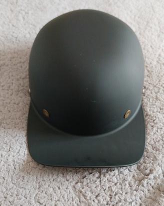 Casco Moto Jet Style Vintage - Nero Opaco - Taglia