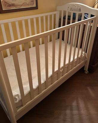 Lettino bambino con sbarre + materasso