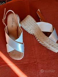 Sandali bianco/argento