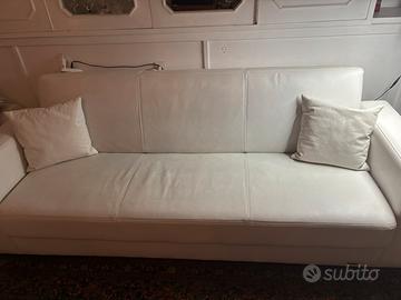 Divanoletto bianco in pelle